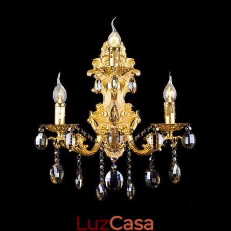 Luminária de parede de moda europeia Luminária de parede de cristal luxuosa Iluminação de arandela Luminária de parede de moda europeia Luminária de parede de cristal luxuosa Iluminação de arandela