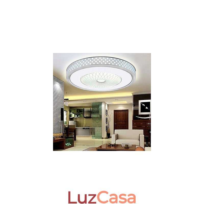 Luminária circular de cúpula romântica em cristal