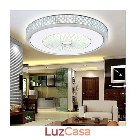 Luminária circular de cúpula romântica em cristal