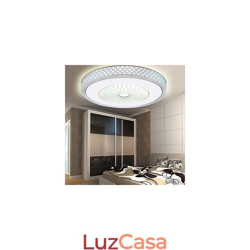 Luminária circular de cúpula romântica em cristal