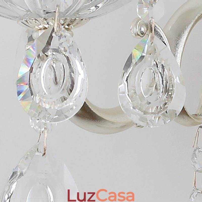 Luminária de parede europeia Luminária de parede de cristal Decoração de luz Luminária de parede