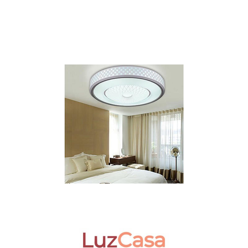 Luminária circular de cúpula romântica em cristal