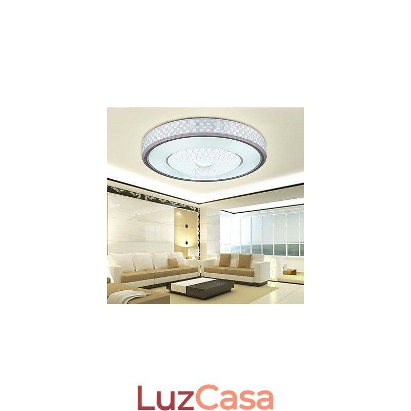 Luminária circular de cúpula romântica em cristal