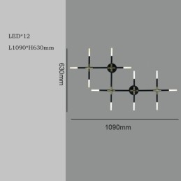 Luminária de parede Splicing Warm White Creative Wall Sconce DIY Combinação Lâmpada