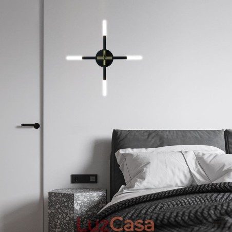 Luminária de parede moderna minimalista, branca quente, criativa, arandela