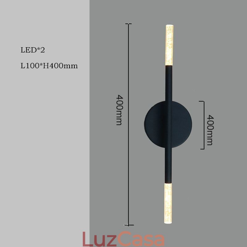 Luminária de parede moderna minimalista, branca quente, criativa, arandela