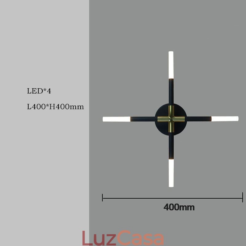 Luminária de parede moderna minimalista, branca quente, criativa, arandela