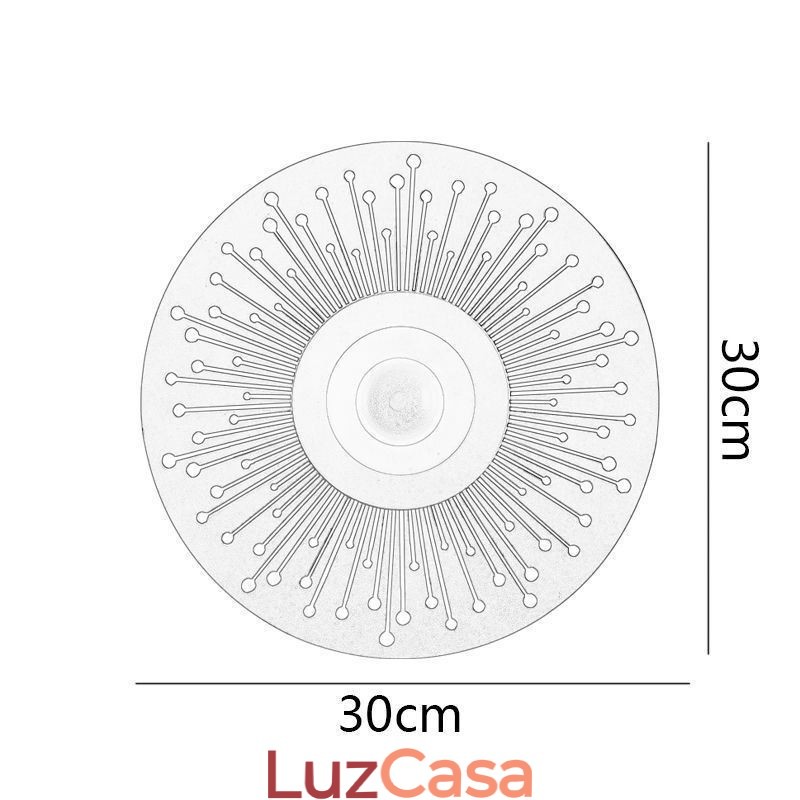 Arandela Nordic Full Copper Hollow Round Wall Light