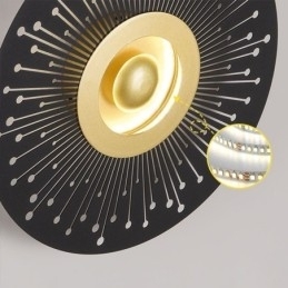 Arandela Nordic Full Copper Hollow Round Wall Light