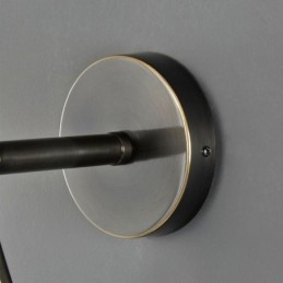 Luminária de parede moderna globo de vidro, luminária de parede preta com gota d'água