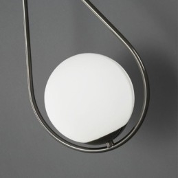 Luminária de parede moderna globo de vidro, luminária de parede preta com gota d'água