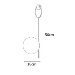 Luminária de parede moderna Globe Wall Sconce de vidro dourado escovado