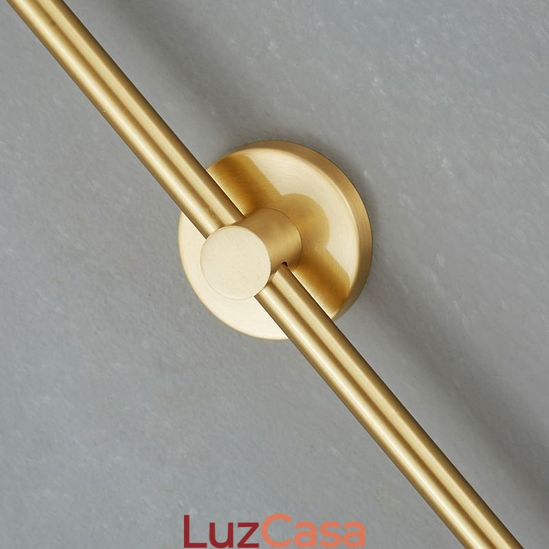 Luminária de parede moderna Globe Wall Sconce de vidro dourado escovado