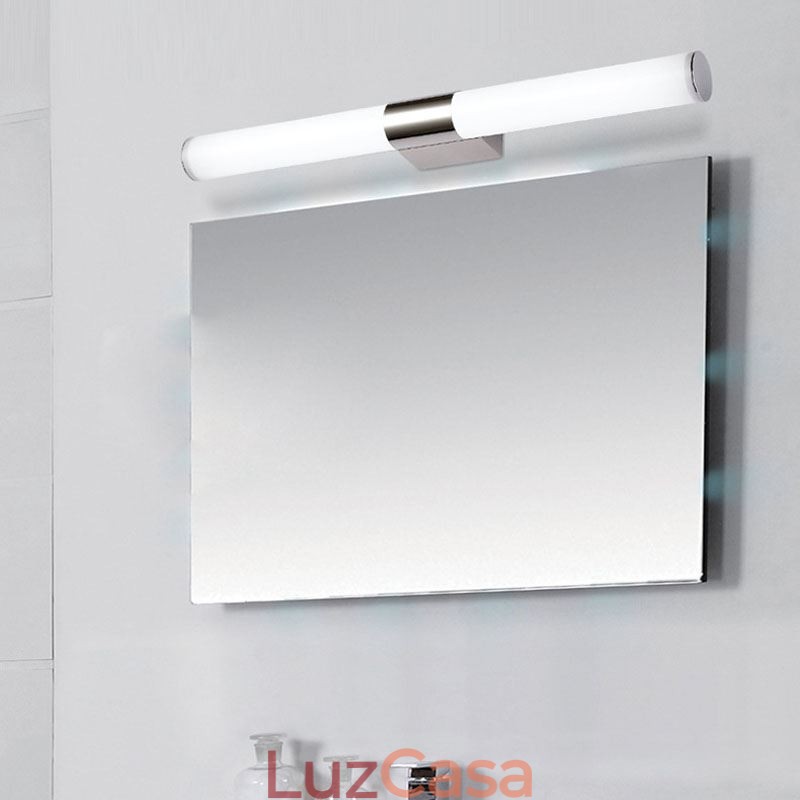 Espelho de luz de aço inoxidável moderno lâmpada de parede luzes de banheiro arandela