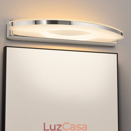 Luminária de parede moderna para espelho Iluminação de banheiro Aço inoxidável