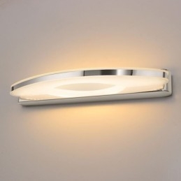 Luminária de parede moderna para espelho Iluminação de banheiro Aço inoxidável
