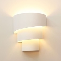 Luminária de parede moderna minimalista em espiral para bolo, luminária de cabeceira