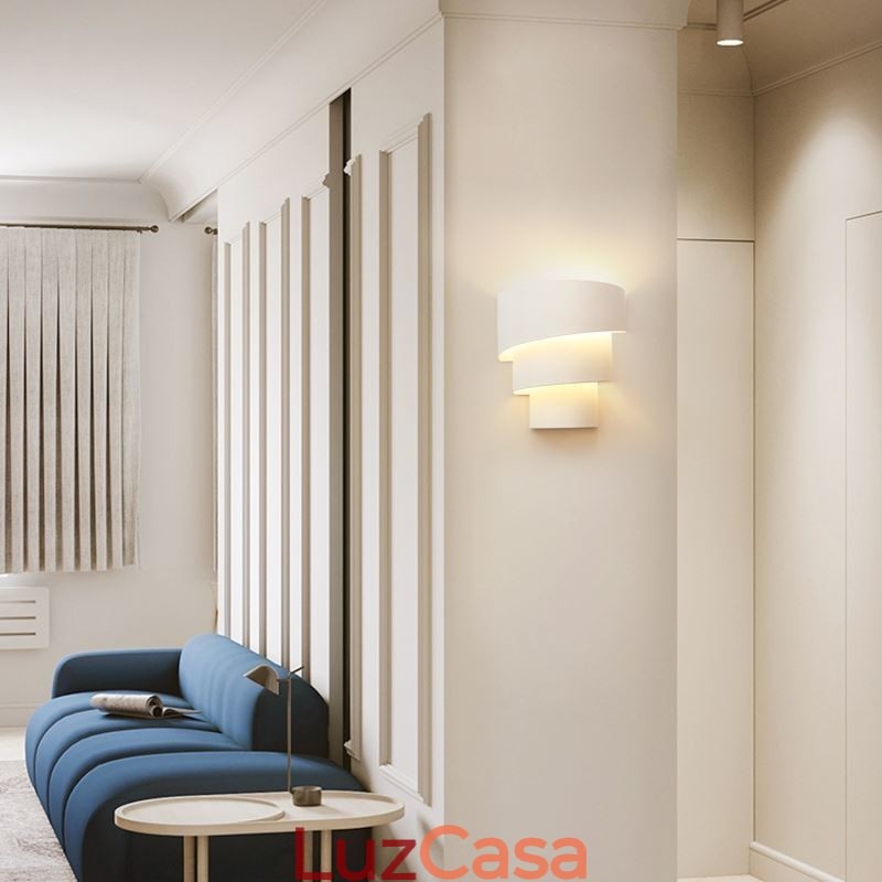 Luminária de parede moderna minimalista em espiral para bolo, luminária de cabeceira