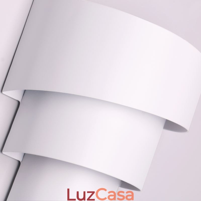 Luminária de parede moderna minimalista em espiral para bolo, luminária de cabeceira