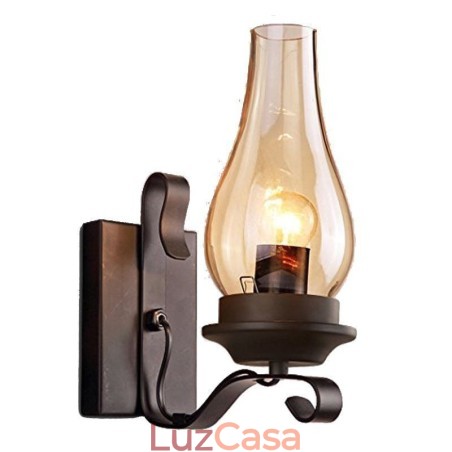 Luminária de parede vintage de ferro forjado com iluminação de arandela de luz única Luminária de parede vintage de ferro forjado com iluminação de arandela de luz única