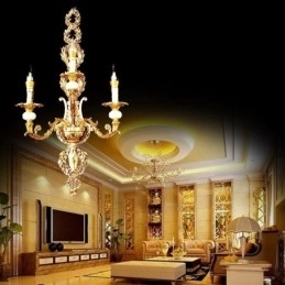 Luminária de parede europeia Luxuosa luminária de parede de pétala Jade Decoração Lâmpada Iluminação de cabeceira
