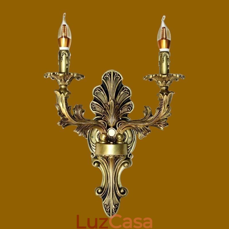 Luminária de parede retrô europeia criativa iluminação dupla para casa arandela iluminação de cabeceira
