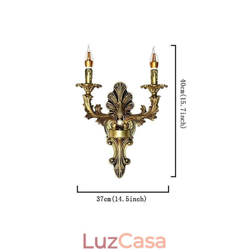 Luminária de parede retrô europeia criativa iluminação dupla para casa arandela iluminação de cabeceira