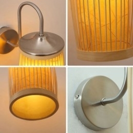 Cintura Tambor Design Luz de Parede Criativo Bambu Parede Sconce Cabeceira Escadas Iluminação Rural
