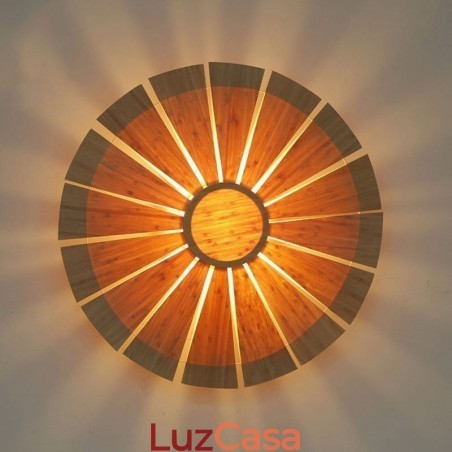 Arandela de parede redonda com flores Luz de parede de bambu exclusiva Iluminação decorativa criativa Arandela de parede redonda com flores Luz de parede de bambu exclusiva Iluminação decorativa criativa
