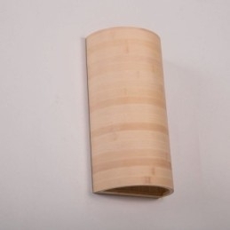 Luminária de parede de bambu japonesa, arandela de parede semicircular simples, iluminação de cabeceira