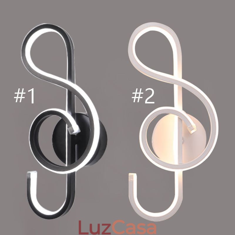 Aplique de parede Minimalista Acrílico Note Wall Light
