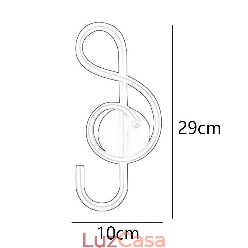 Aplique de parede Minimalista Acrílico Note Wall Light