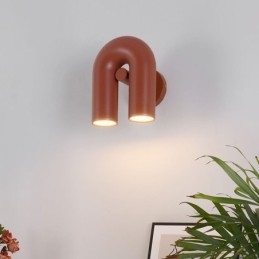 Aplique de parede minimalista em forma de U – Luminária criativa com abajur giratório de noventa graus