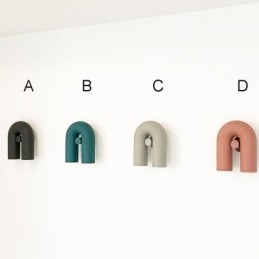Aplique de parede minimalista em forma de U – Luminária criativa com abajur giratório de noventa graus
