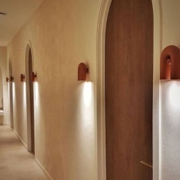 Aplique de parede minimalista em forma de U – Luminária criativa com abajur giratório de noventa graus