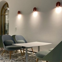 Aplique de parede minimalista em forma de U – Luminária criativa com abajur giratório de noventa graus