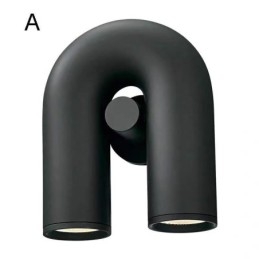 Aplique de parede minimalista em forma de U – Luminária criativa com abajur giratório de noventa graus