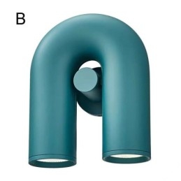 Aplique de parede minimalista em forma de U – Luminária criativa com abajur giratório de noventa graus