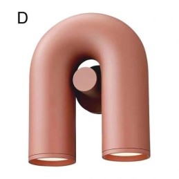 Aplique de parede minimalista em forma de U – Luminária criativa com abajur giratório de noventa graus
