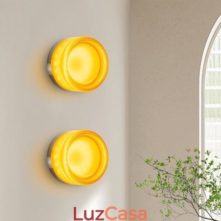 Luminária de parede moderna minimalista acrílica cabeça única redonda ferro forjado arandela pequena Luminária de parede moderna minimalista acrílica cabeça única redonda ferro forjado arandela pequena