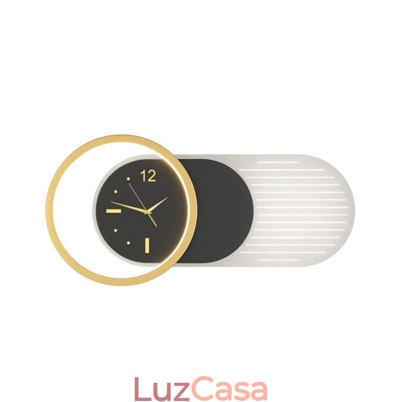 Luminária de parede Moderna Minimalista Acrílico Ferro Forjado Relógio de Parede Luminária de parede