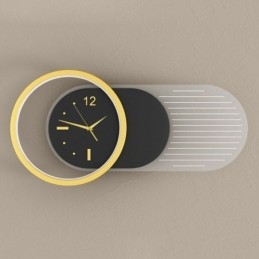 Luminária de parede Moderna Minimalista Acrílico Ferro Forjado Relógio de Parede Luminária de parede