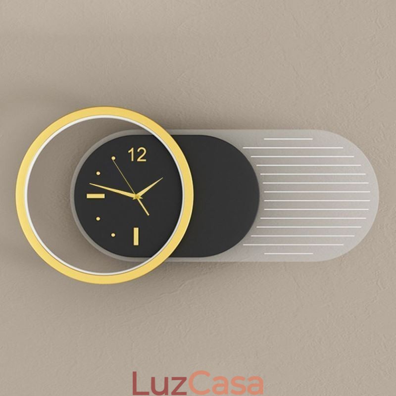 Luminária de parede Moderna Minimalista Acrílico Ferro Forjado Relógio de Parede Luminária de parede