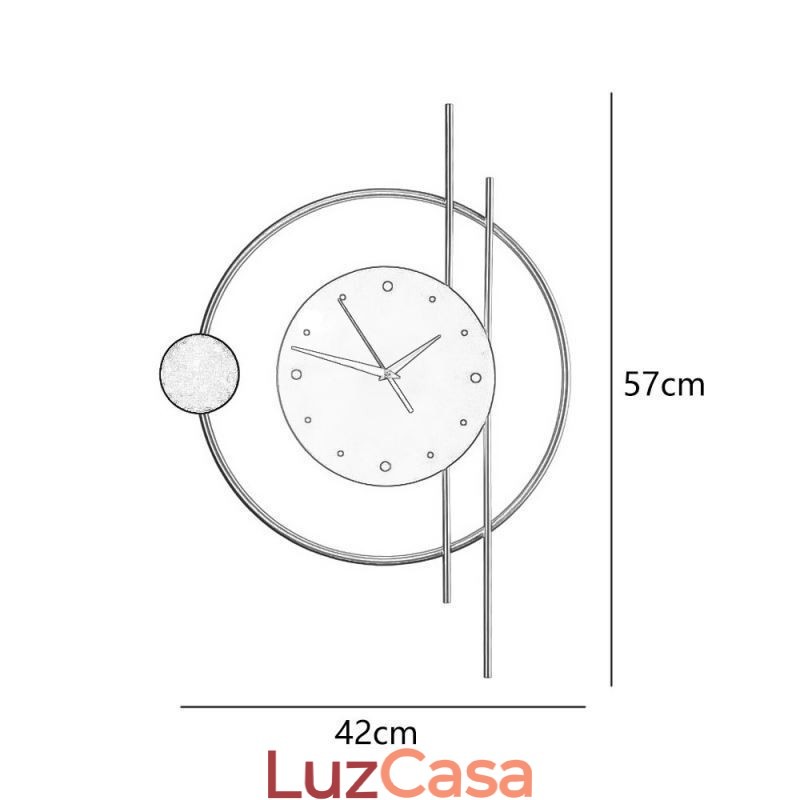 Relógio de parede Luminária de parede moderna minimalista em ferro forjado e