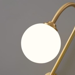 Arandela moderna, luminária de parede dourada escovada