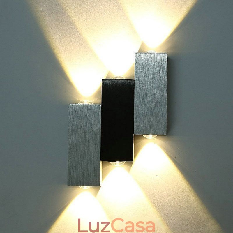 Luminárias de parede modernas para cima e para baixo Luminária de parede de alumínio Arandela