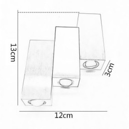 Luminárias de parede modernas para cima e para baixo Luminária de parede de alumínio Arandela