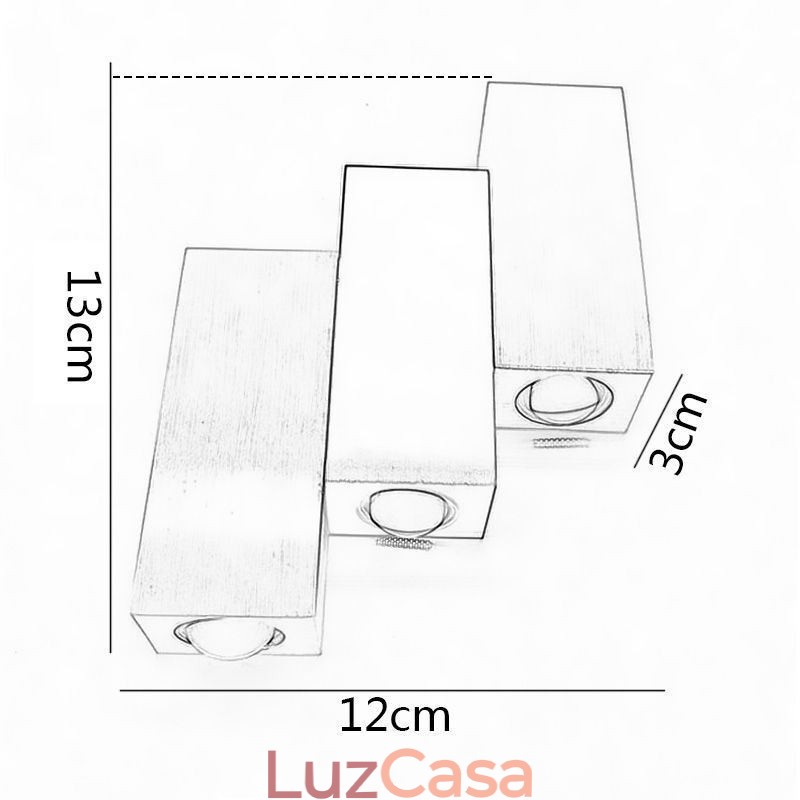 Luminárias de parede modernas para cima e para baixo Luminária de parede de alumínio Arandela