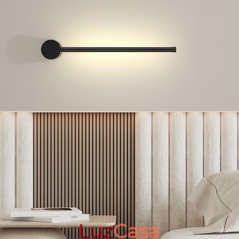 Luminária de parede longa moderna para decoração de cabeceira