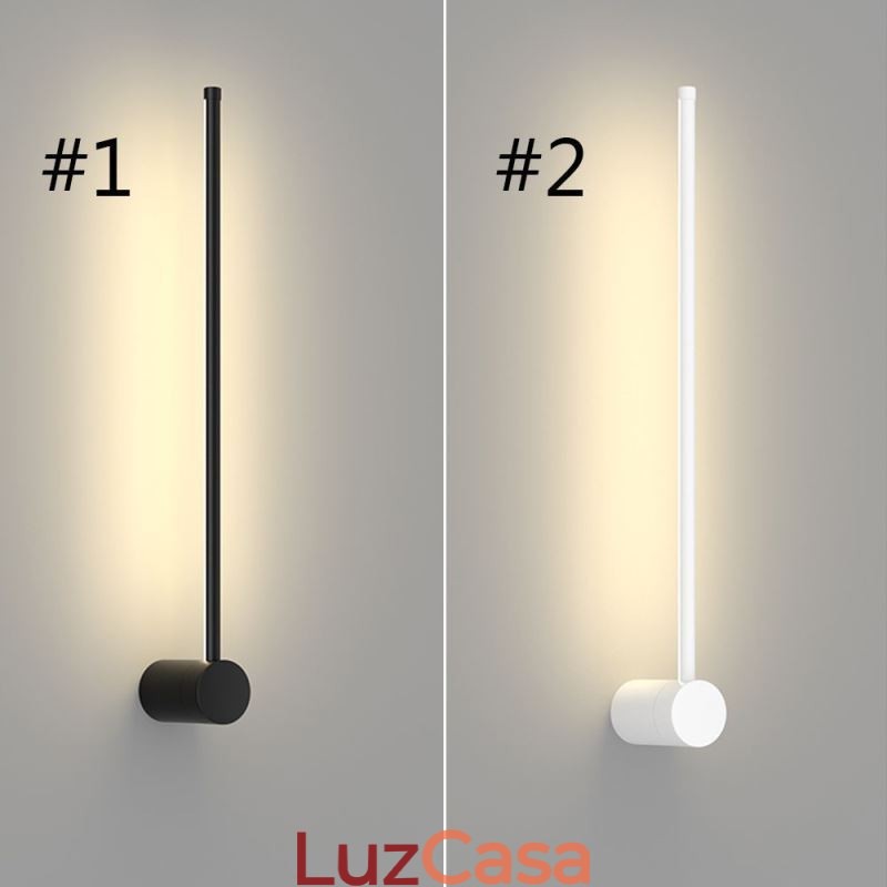 Luminária de parede longa moderna para decoração de cabeceira